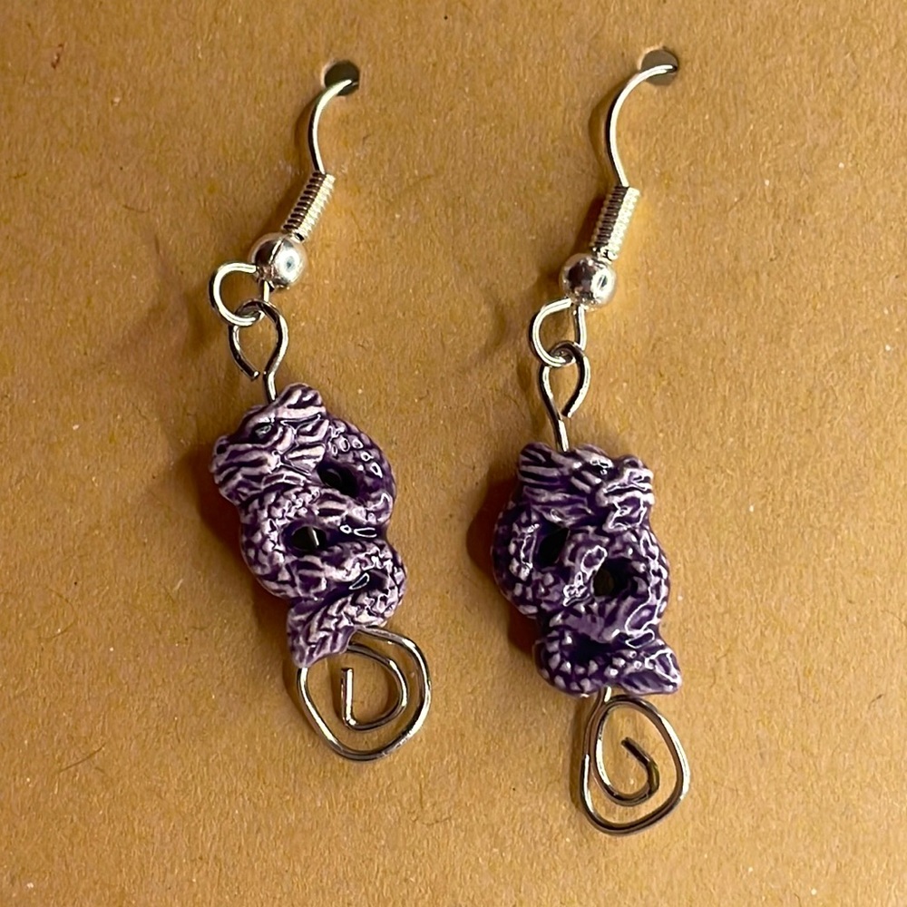 Vintage People Dragon Earrings